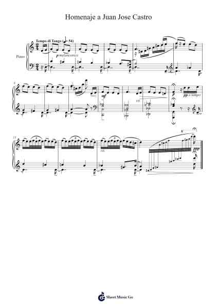 12 Preludios Americanos, Op. 12 No. 8: Homenaje a Juan Jose Castro Sheet Music by Alberto Ginastera-Arr.Dunnnic