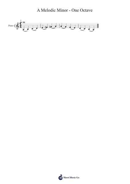 A Melodic Minor - One Octave Sheet Music by GracenoteAcademy-Arr.Fasil Murseph