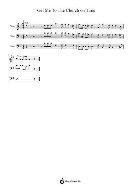 Get Me To The Church on Time Sheet Music by -Arr.Hulclark