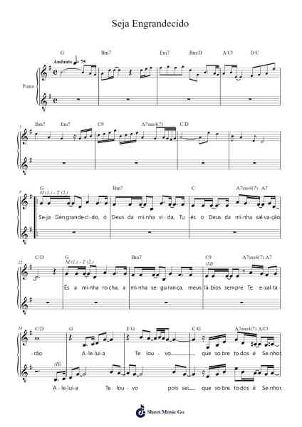 Seja Engrandecido Sheet Music by Guilherme Kerr-Arr.Bingpiers Georlance