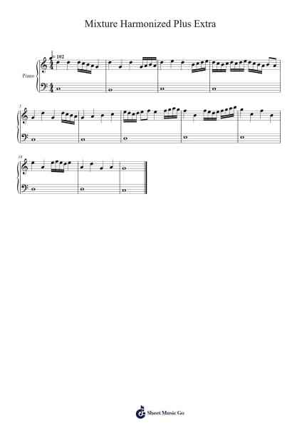 Mixture Harmonized Plus Extra Sheet Music by Fosteele-Arr.Byjob Hardrey