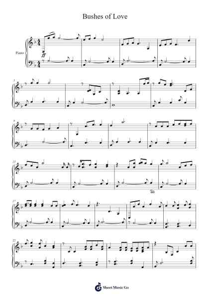 Bushes of Love Sheet Music by nagolmando-Arr.O'Neilgrey