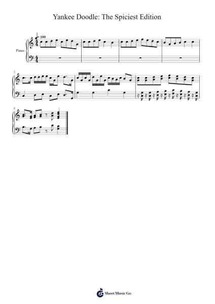 Yankee Doodle: The Spiciest Edition Sheet Music by undefined-Arr.Backwey Naric