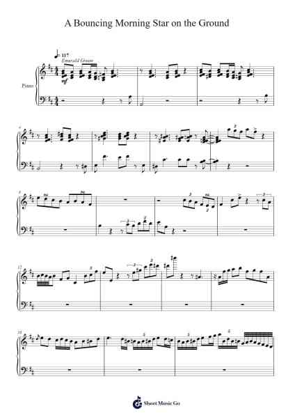 A Bouncing Morning Star on the Ground Sheet Music by Toursbur-Arr.Ferholt Vebthan