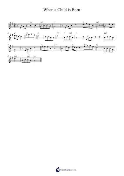 When a Child is Born Sheet Music by Zacar-Arr.Yulevieve