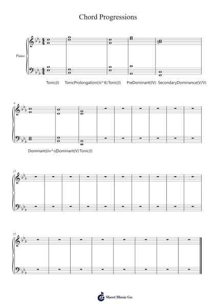 Chord Progressions Sheet Music by Rain7-Arr.Montyet