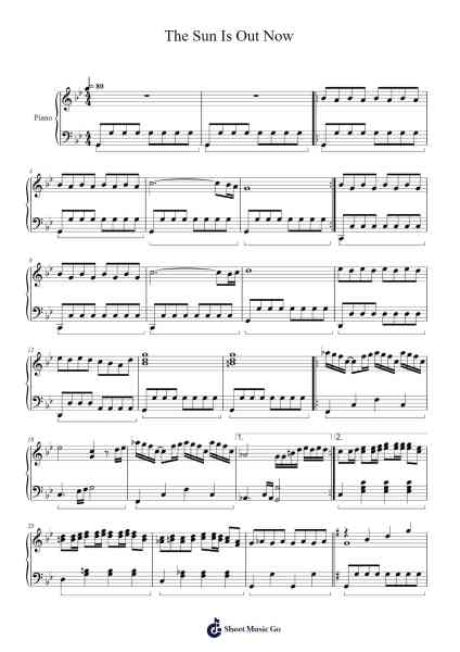 The Sun Is Out Now Sheet Music by Rami Zarhin-Arr.Montbrook