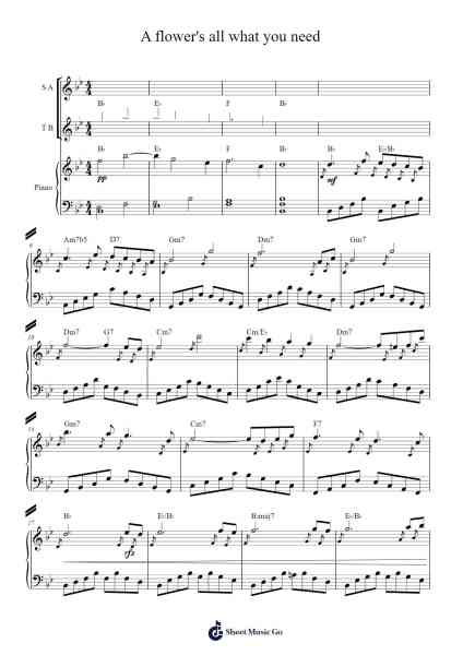 A flower's all what you need Sheet Music by Ennio Morricone-Arr.Urclair