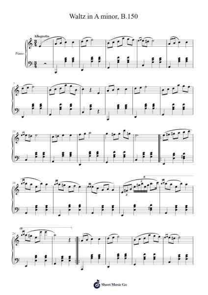 Waltz in A Minor, B.150 Sheet Music by Frédéric Chopin-Arr.Reylot