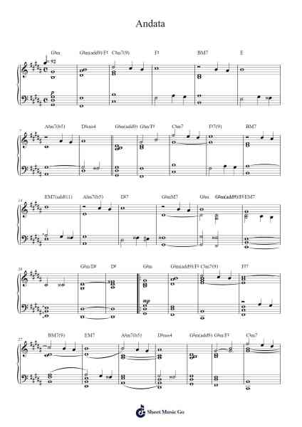 Andata 악보 Ryuichi Sakamoto - 편곡 Cecus Yepher