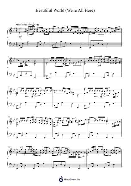 Beautiful World (We're All Here) Sheet Music by Jim Brickman-Arr.Dowar Warford