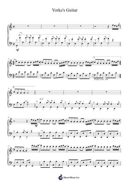 Yorke's Guitar Sheet Music by Chris Gall-Arr.Hillstone Ogmin