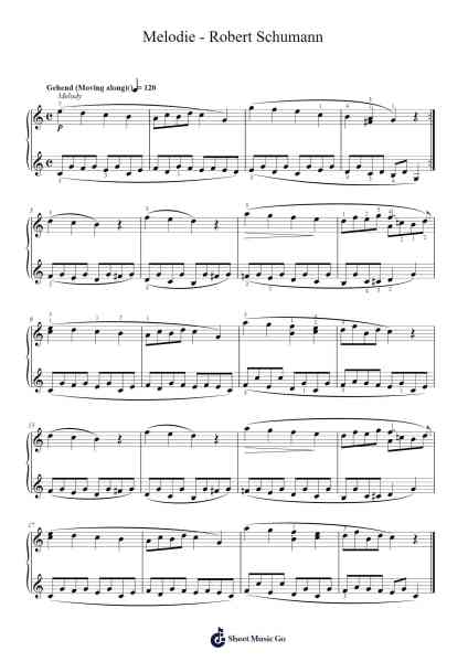 Melodie, Op. 68, No. 1 (Piano Solo) Sheet Music by Robert Schumann-Arr.Manbeard Lylaine