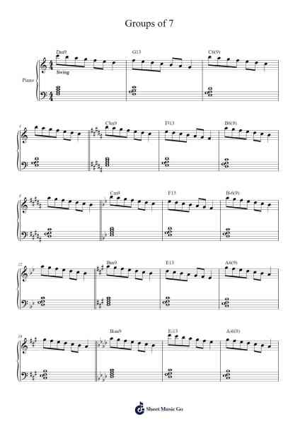 Groups of 7 Sheet Music by Virlouis-Arr.Pitnia