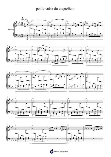 Petite Valse du Coquelicot Sheet Music by danubioa09121-Arr.Yvesmeg Todrey
