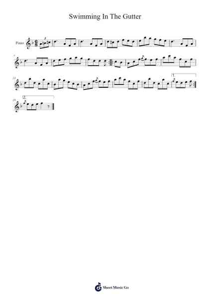 Swimming In The Gutter Sheet Music by Trad. Ireland-Arr.Louieby