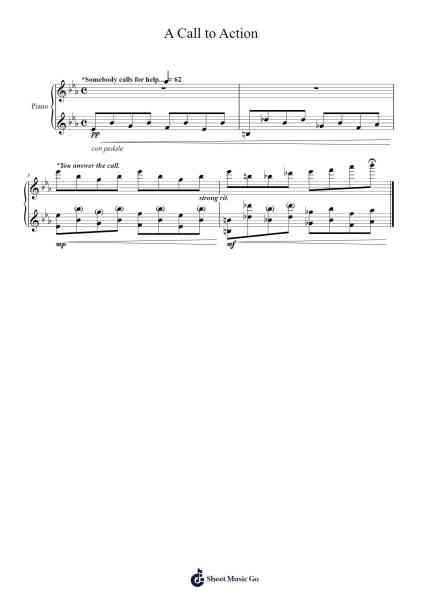 A Call to Action Sheet Music by Toby Fox-Arr.Leaglan Piersmar