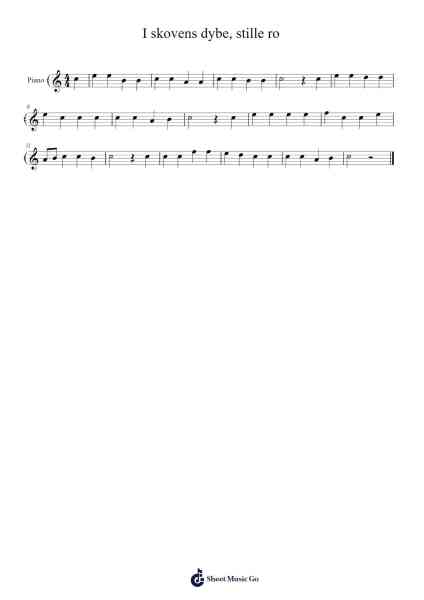 I skovens dybe stille ro Sheet Music by Misc Traditional-Arr.Parwylde Keatswood