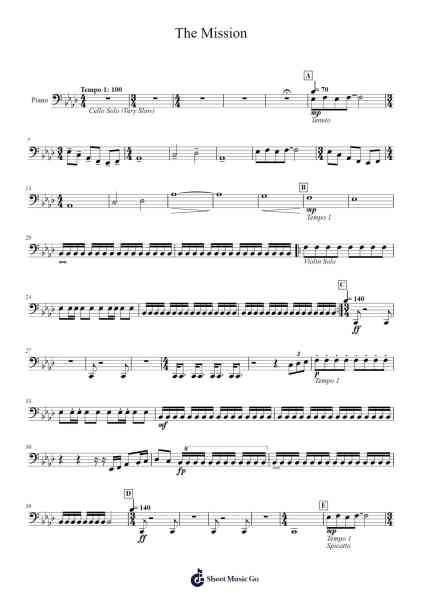 The Mission Sheet Music by Declan Levy-Arr.Efbin Kimsie