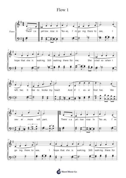 The Yellow Rose of Texas Sheet Music by Misc Traditional-Arr.Tifdike Mupont