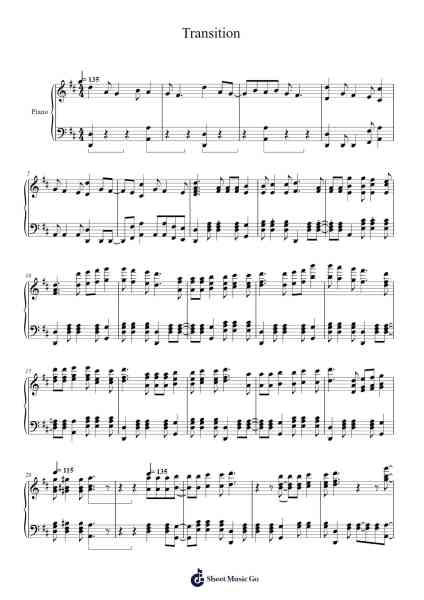 Transition Sheet Music by Amanuel Dejene-Arr.Rydiah