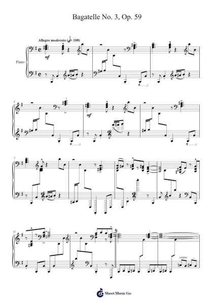 Bagatelle No. 3, Op. 59 乐谱由 Nikolai Kapustin - 编曲 Nyroy Vebe