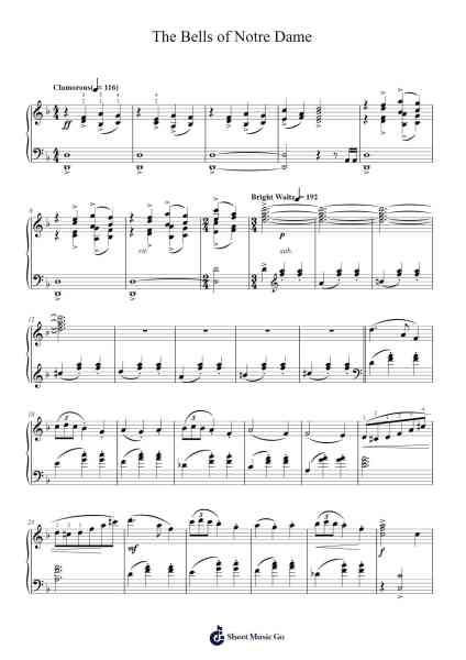 The Bells of Notre Dame Sheet Music by Alan Menken/Stephen Schwartz-Arr.Huthorne