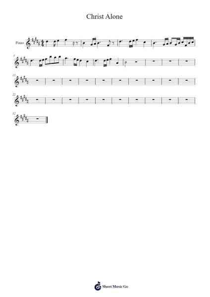 Christ Alone Sheet Music by Dichad-Arr.Westier Haylay