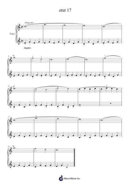 Etude No. 17 Sheet Music by Ferdinand Beyer-Arr.Jonessibyl Midsopp
