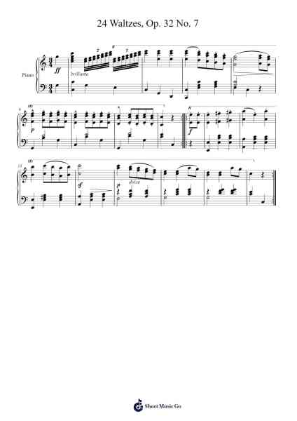 24 Waltzes, Op. 32 No. 7 Sheet Music by Carl Czerny-Arr.Gwenter Stedi