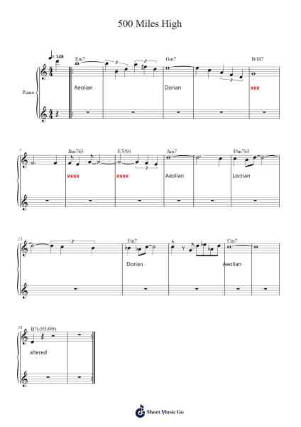 500 Miles High Sheet Music by Chick Corea-Arr.Fitzjim