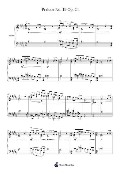 Prelude No. 19, Op. 28 Sheet Music by ...etc...-Arr.Eume Noquinn