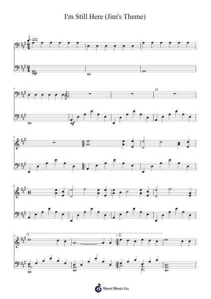 I'm Still Here (Jim's Theme) Sheet Music by John Rzeznik-Arr.Leron