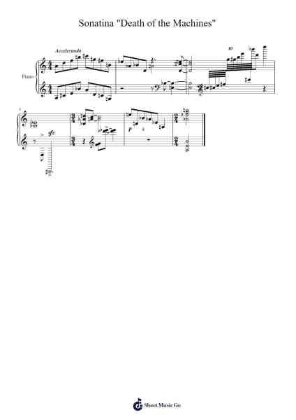 Sonatina "Death of the Machines", II Movement Sheet Music by George Antheil-Arr.Wancolm