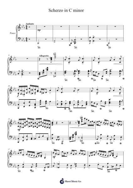 Scherzo in C minor Sheet Music by Doutta Morexy-Arr.Mila