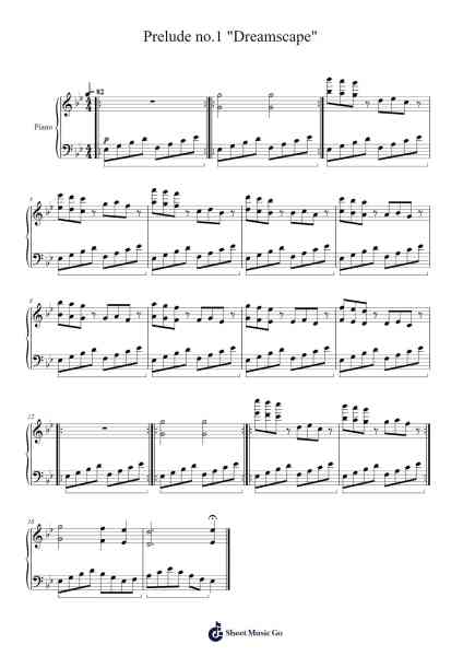Prelude no.1 "Dreamscape" Sheet Music by Mythey Torad-Arr.Fordniah