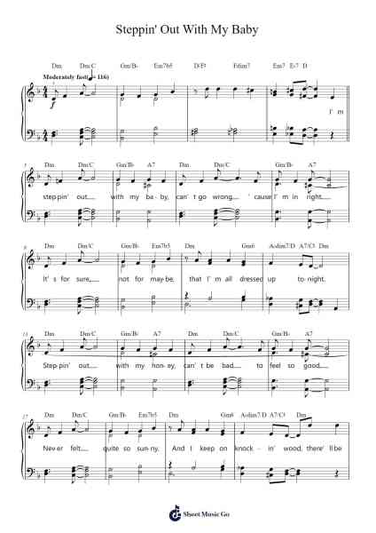 Steppin' Out With My Baby Sheet Music by Irving Berlin-Arr.Gunsea Holmesbob