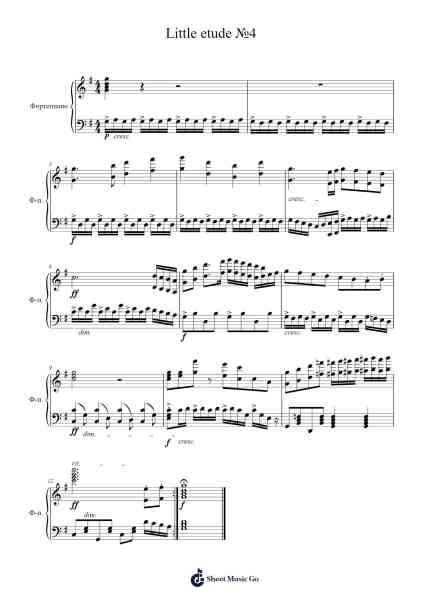 Little Étude No. 4 Sheet Music by Galelaw Escash-Arr.Cleflower Turcah