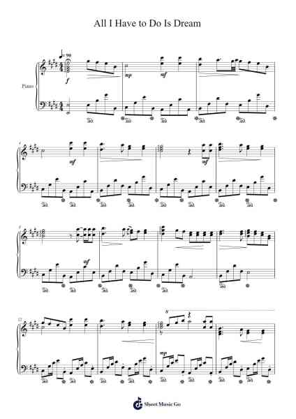 All I Have to Do Is Dream Sheet Music by Christbert Adebard-Arr.Fordtrid Lawsweet