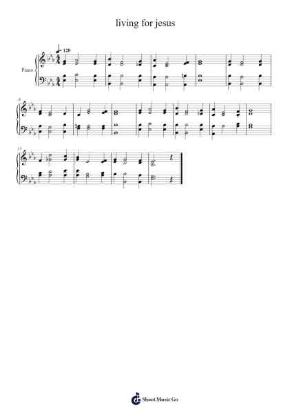 living for jesus Sheet Music by cruise_nik-Arr.Priestvy