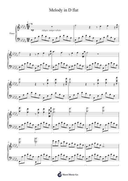 Melody in D flat Sheet Music by Steres-Arr.Lespenn