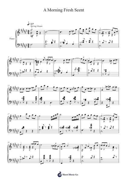 A Morning Fresh Scent Sheet Music by Toursbur-Arr.Chamtra