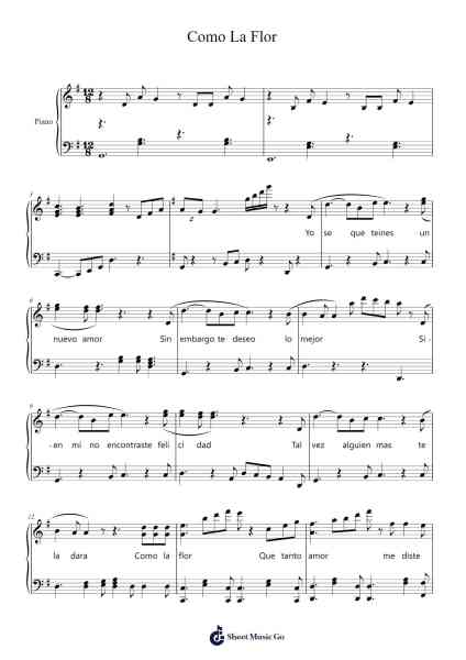 Como La Flor Sheet Music by Selena Quintanilla-Arr.Rusden