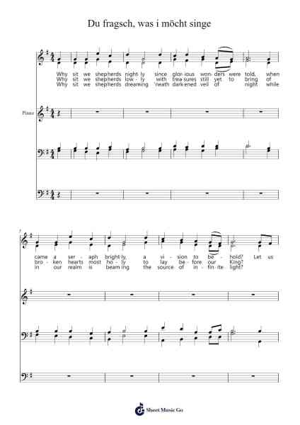 Du fragsch, was i möcht singe Notas de música por Hansruedi Willisegger-Arr.Duntrick