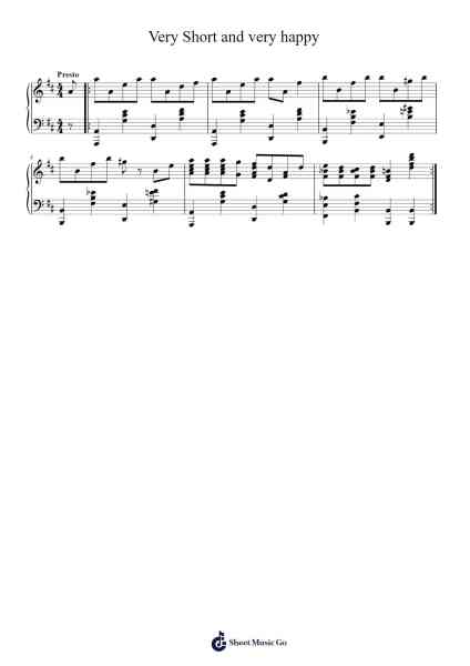 Very Short and very happy Sheet Music by Bernhard Redemann-Arr.Trollfax