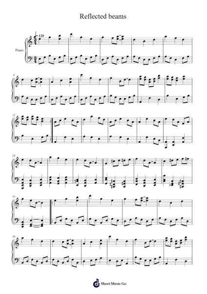 Reflected Beams Sheet Music by Vesa Pentikäinen-Arr.Vanlett Hudrey