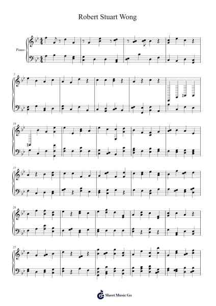 Robert Stuart Wong Sheet Music by leondavincicl-Arr.Hughgee