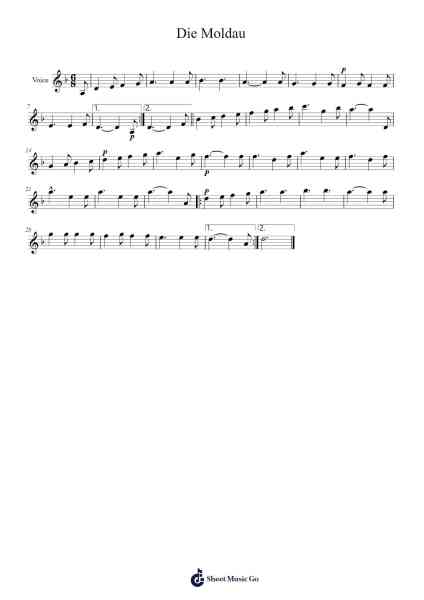 Die Moldau Sheet Music by Bedřich Smetana-Arr.Pibriel Pute