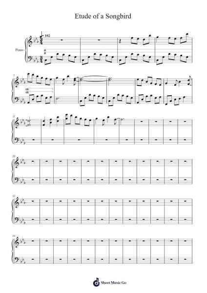 Etude of a Songbird Sheet Music by undefined-Arr.Crodre Kipqe