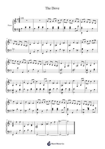 The Dove Sheet Music by knownlyt-Arr.Ogrite Samptian